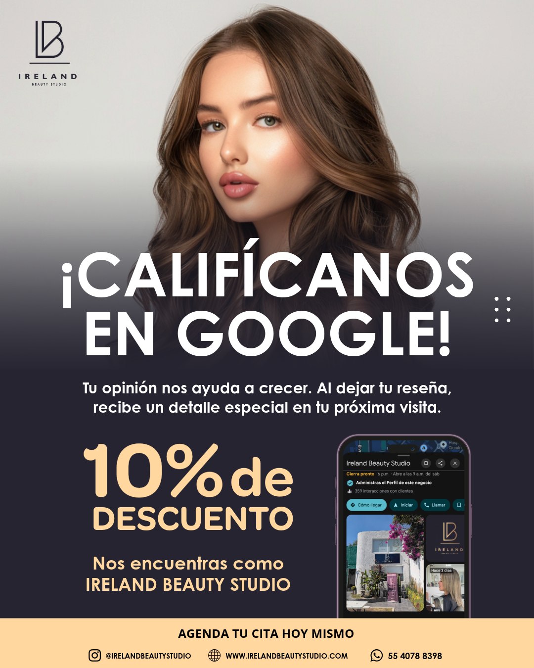 Tu experiencia cuenta. Y queremos escucharla. Déjanos tu reseña en Google y obtén 10% de descuento en tu siguiente visita. Cada opinión nos impulsa a mejorar y seguir cuidando de ti como mereces.
📍 Encuéntranos como Ireland Beauty Studio
https://share.google/e2IzRNbjtMnz3LdGn
.
.
#irelandbeautystudio #hairstudio #haircolor #balayage #cuidadodelcabello #diseñodecolor #spacapilar #mexico #cdmx #babylights
