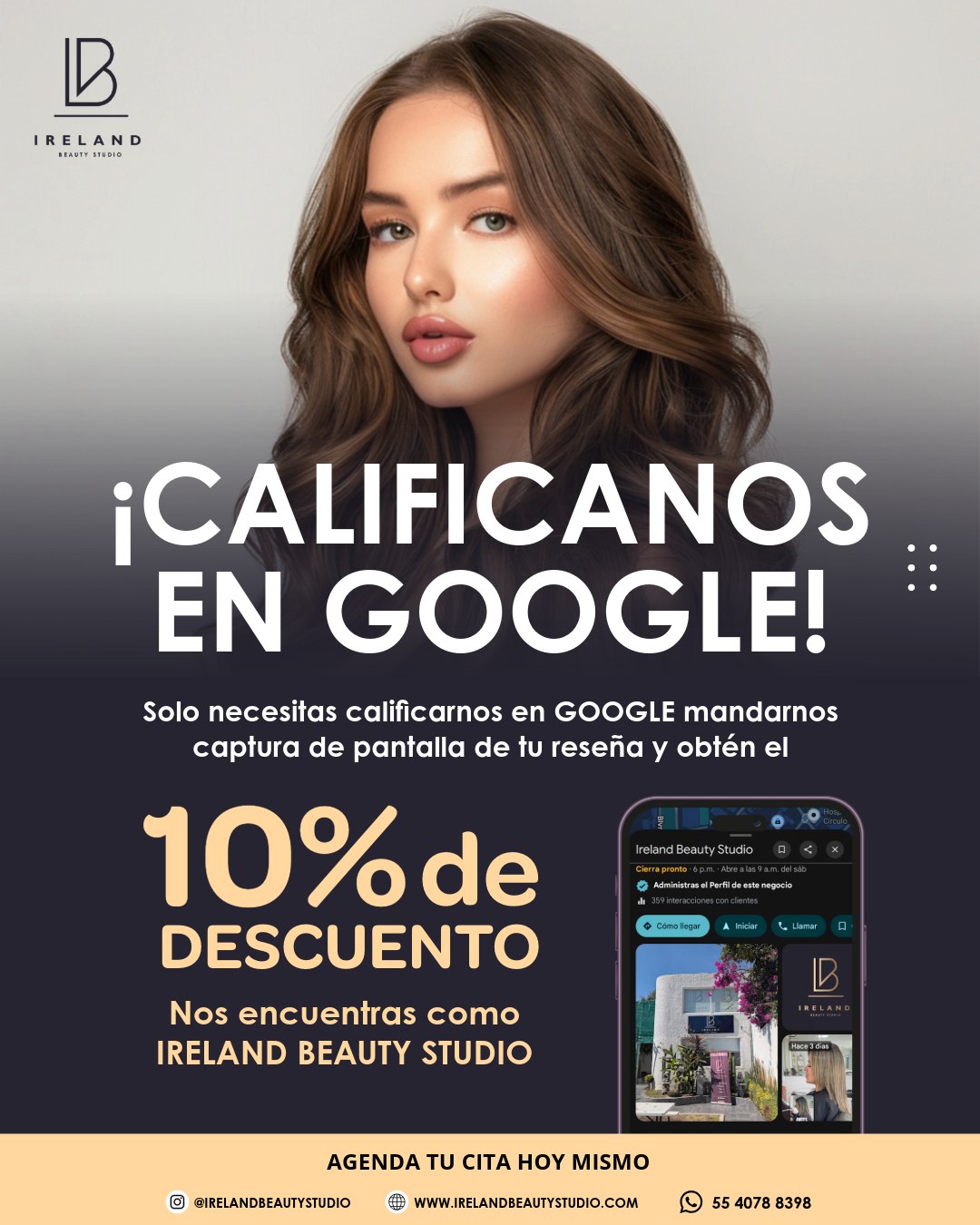 Tu experiencia cuenta. Y queremos escucharla. Déjanos tu reseña en Google y obtén 10% de descuento en tu siguiente visita. Cada opinión nos impulsa a mejorar y seguir cuidando de ti como mereces.
📍 Encuéntranos como Ireland Beauty Studio
https://share.google/e2IzRNbjtMnz3LdGn
.
.
#irelandbeautystudio #hairstudio #haircolor #balayage #cuidadodelcabello #diseñodecolor #spacapilar #mexico #cdmx #babylights